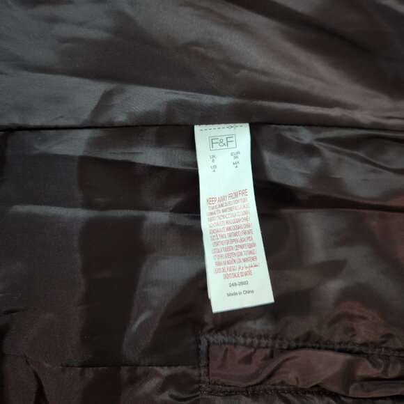 F & F Brown Winter Jacket w/Removable Hood - Size 4 - Picture 10 of 16
